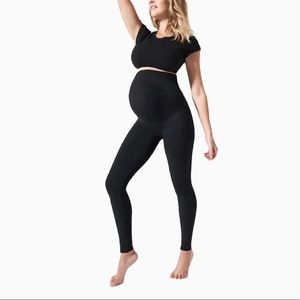 BLANQI Everyday Maternity Belly Support Leggings in Black. Sz Large